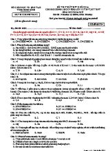 Đề thi thử THPT Quốc gia cho học sinh Lớp 12 THPT, BT THPT môn Hóa học - Mã đề 024 - Năm học 2016-2017 - Sở GD & ĐT Ninh Bình (Có đáp án)